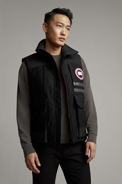 Chamarras Canada Goose Hombre Mexico - Duncan Chalecos Negros GR2054879
